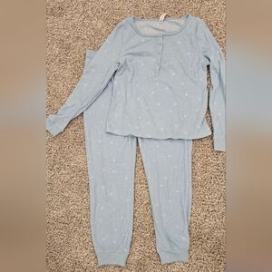 Auden | Snowflake Pajama Set in Light Blue